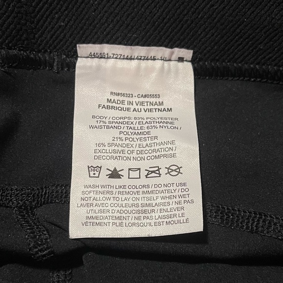 Nike Pro Shorts Women's Size Large Black White Wide Waistband Compression - Picture 9 of 10